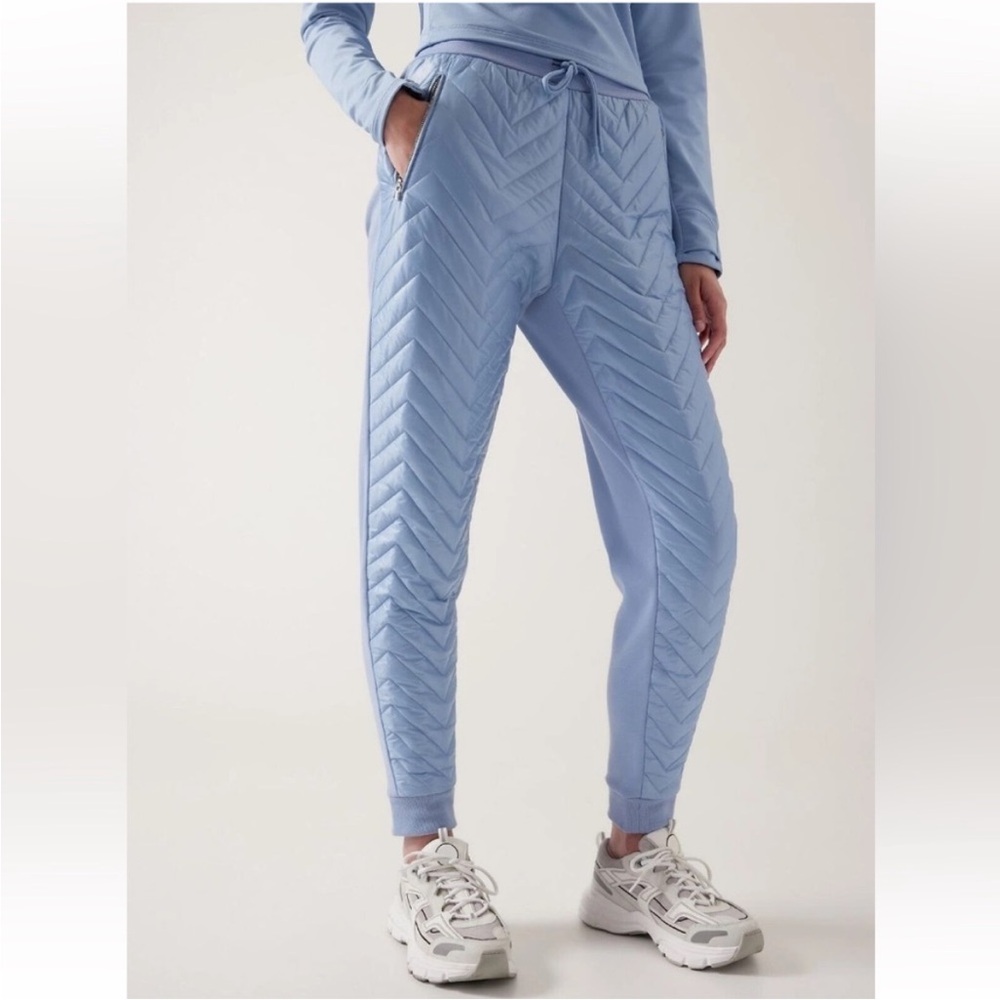 Athleta Solstice Jogger Pants Apres Ski Down Quilted Size 14 Primaloft Eco